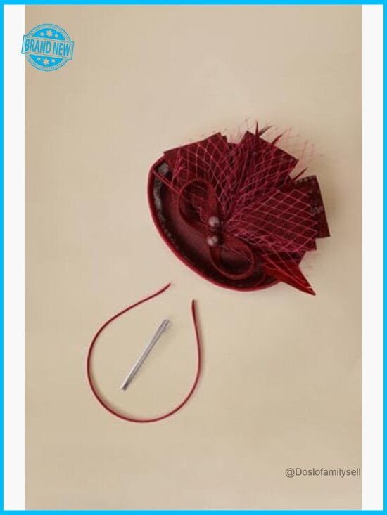 Fascinator Hat with Feathers Tea Party Derby Headband Hair Clip Elegant